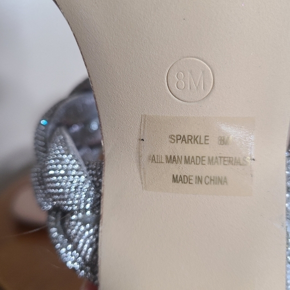 NWT Cushionnaire Sparkle Double Strap Sparkle Heels - Picture 8 of 9